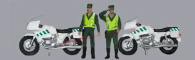 Guardia Civil motoristas en control