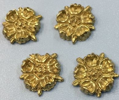 Ornamento de latón flor 10 mm