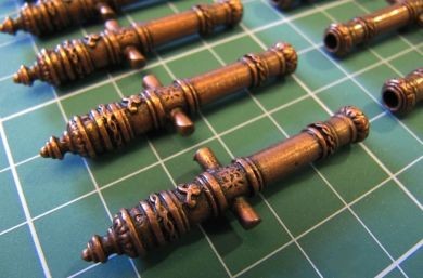 Tubo de cañón en metal decorado 45 mm