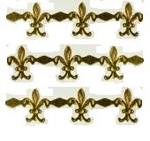 Ornamento flor de lis 4x3 mm