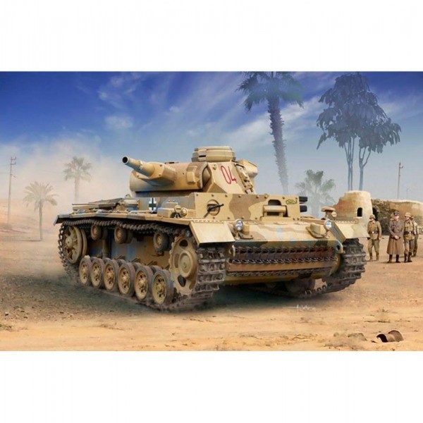 Maqueta de plástico Academy Tanque German Panzer III Ausf.N "Afrika Korps". Escala 1/35