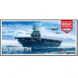 Barco USS CV-6 Enterprise Battle Midway. Escala 1/700