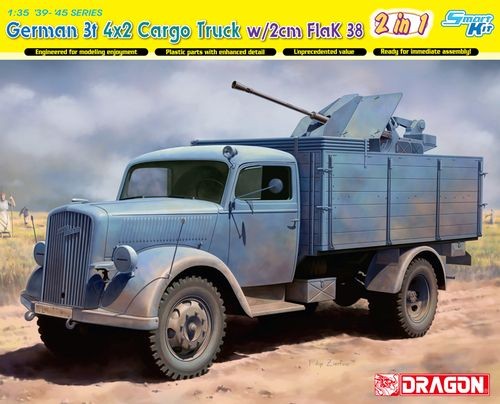 German 3t 4x2 Cargo Truck w/2cm FlaK 38 1/35