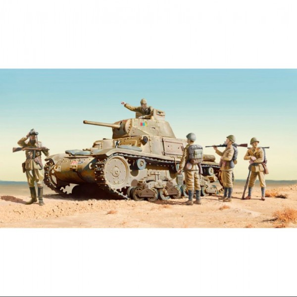 TANQUE Y FIGURAS CARRO ARMATO M14/41 WITH ITALIAN INF. 1:35