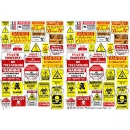 Papel Carteles de Aviso y Peligro. Escala: 1/35
