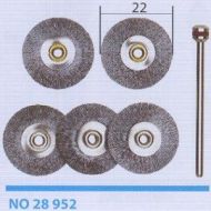 cepillos de acero en forma de rueda 22 mm, 5 und