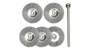 Cepillos de acero inoxidable en forma de rueda 22 mm 5 und