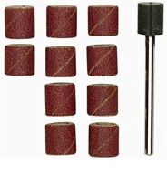 Muela abrasiva cilíndrica con vaástago, grano 150, 10 und