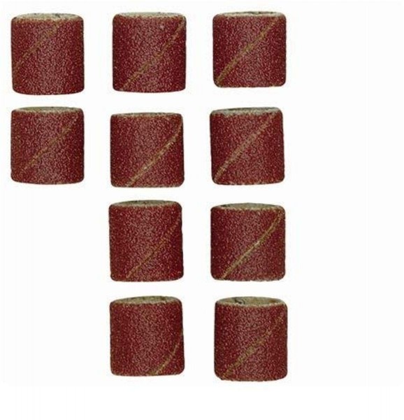 Juego de 10 lijas cilíndricas 10x10 mm grano 150
