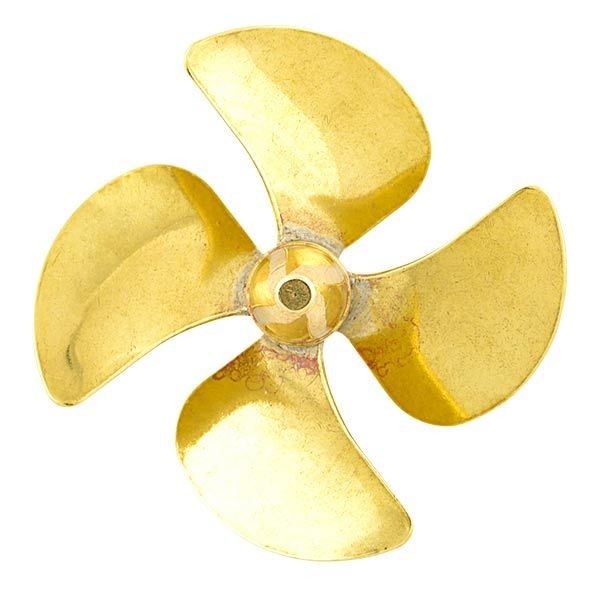 Hélice de latón cuadripala 45 mm derecha