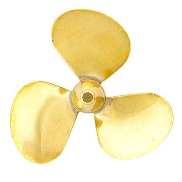 Hélice latón tripala 35 mm izquierda