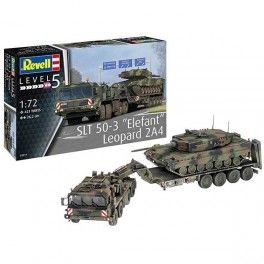 Vehículo SLT50-3 Elefant y Tanque Leopard 2A4 escala 1:72