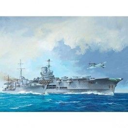 Barco HMS Ark Royal & Tribal Class Destroyer. Escala 1:720