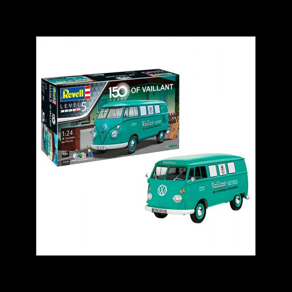 REVELL MAQUETA CON ACC. FURGONETA VW T1 BUS "150 YEARS OF VAILLANT" 1:24