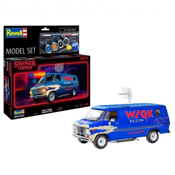 MODEL SET FURGONETA GMC® WSQK SQUAWK VAN "STRANGER THINGS" 1:25