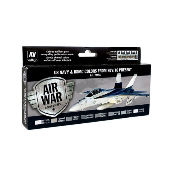 SET 8 MODEL AIR US NAVY & USMC COLORS 18 ML