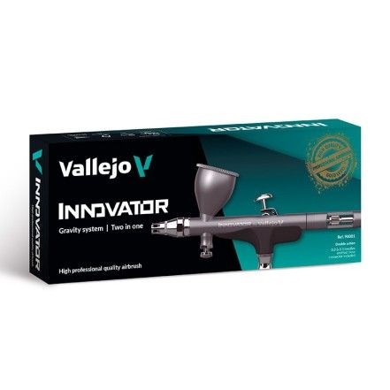 AERÓGRAFO INNOVATOR BY VALLEJO, GRAVITY SYSTEM, TWO IN ONE
