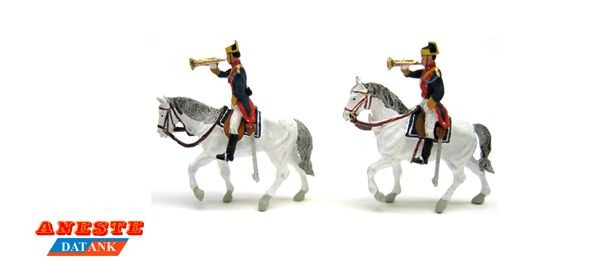 Guardia Civil de gala a caballo, trompetas 1/87