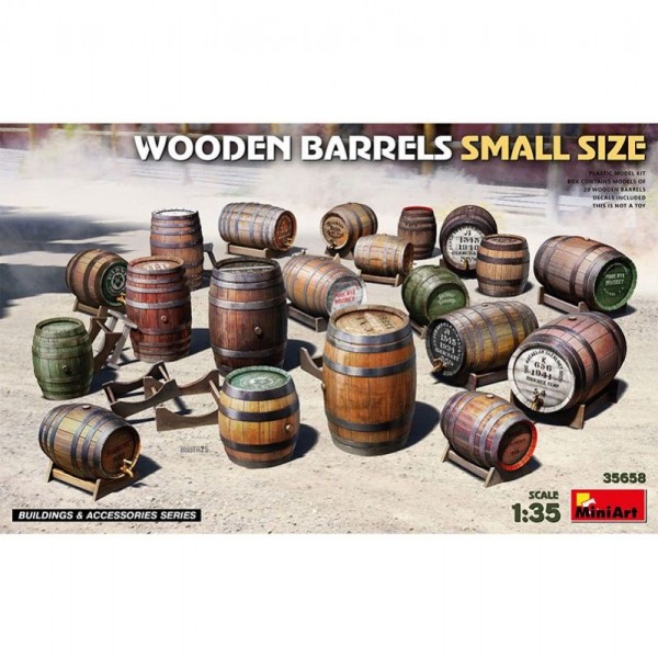 ACCESORIOS WOODEN BARRELS SMALL SIZE 1/35