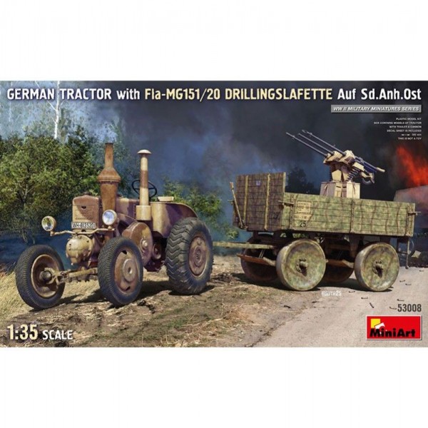 GERMAN TRACTOR WITH FLA-MG151/20 DRILLINGSLAFETTE AUF SD.ANH.OST 1/35
